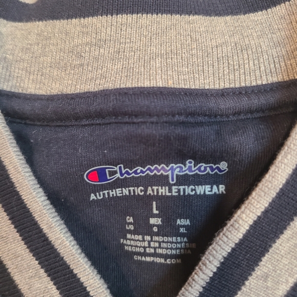 Champion Navy and Gray Bomber Jacket - Picture 3 of 7